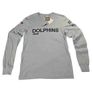 Nike Miami Dolphins Salute To Service Long Sleeve Shirt Small NWT